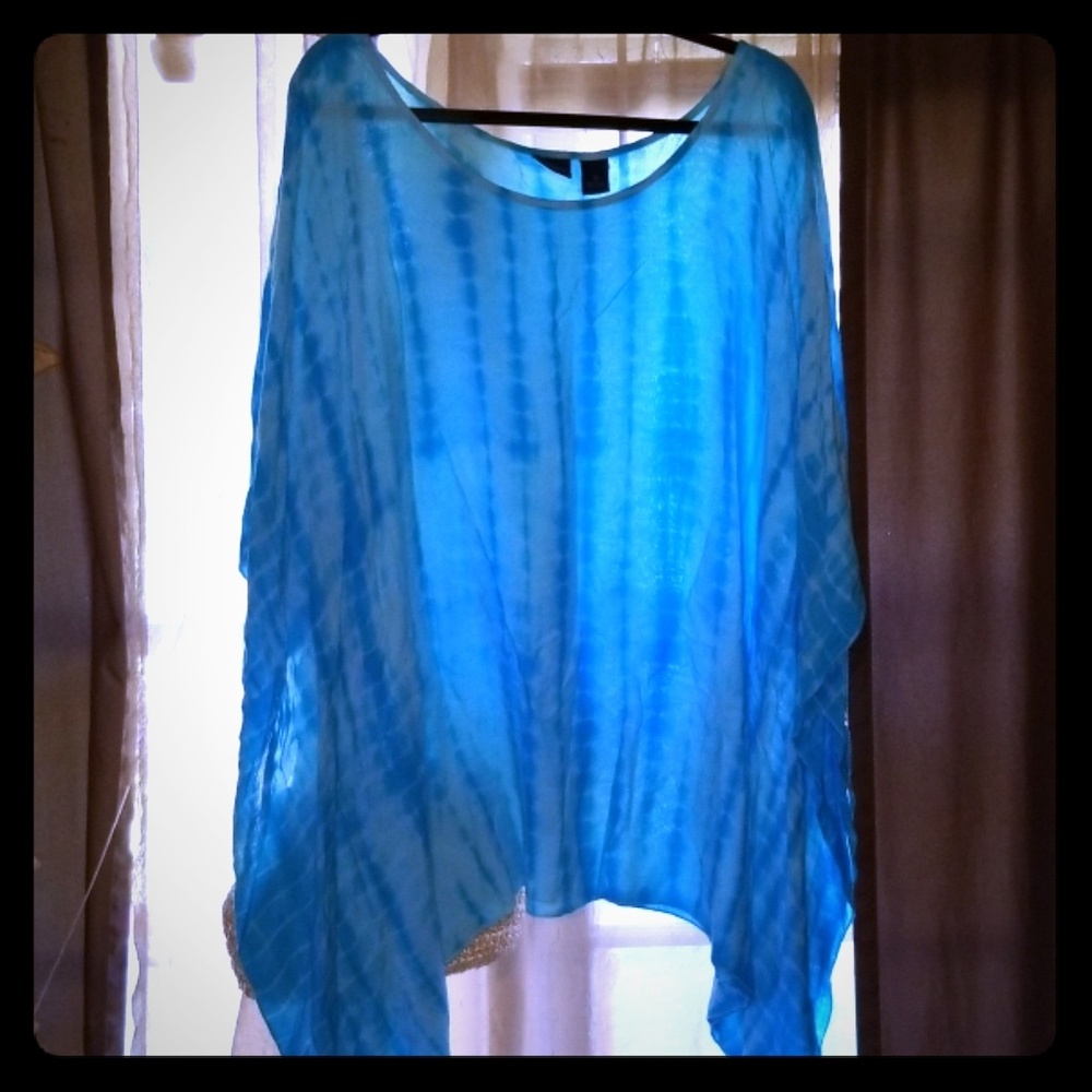 WESTBOUND butterfly style 3X turquoise top